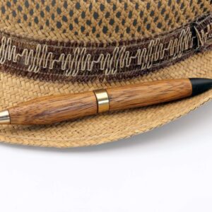 Kuglepen i Merbau og Ibenholt med dele i Bronze