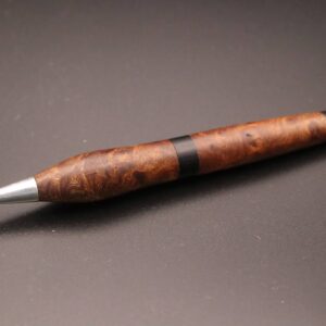 Kuglepen i elmeknude, ibenholt og sølv