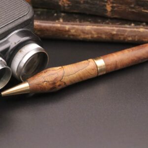 Kuglepen i elmeknude og bronze